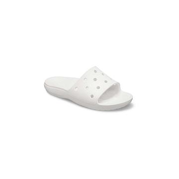 Crocs Classic Men's Slides White | Australia 1284PJJQ